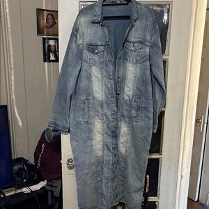 Fashion Nova Blue Jean Jacket Coat